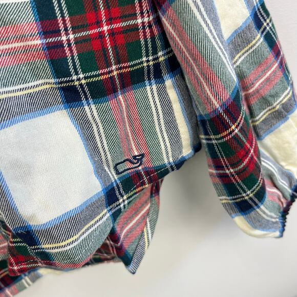 Vineyard Vines Girls' Soft Twill Ruffle Top Royal Stewart Marsh Medium NWT - Picture 4 of 6